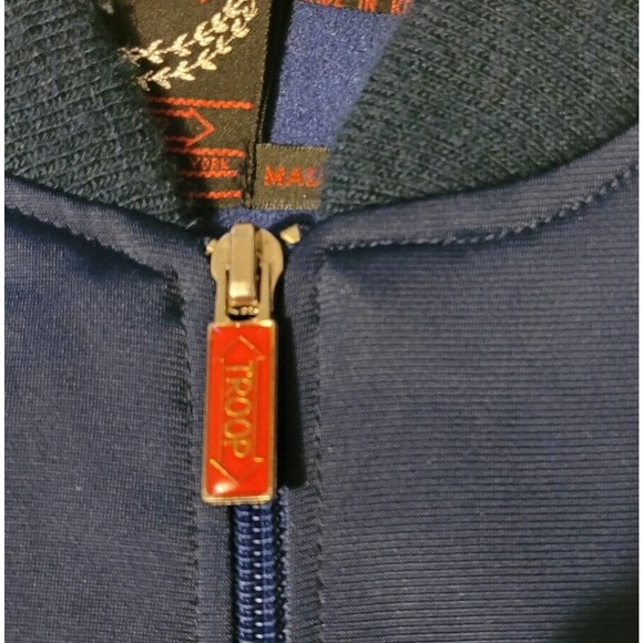 Vintage Troop Crown Track Suit Jacket Large Blue & White Zip Up Y2K - Picture 7 of 10